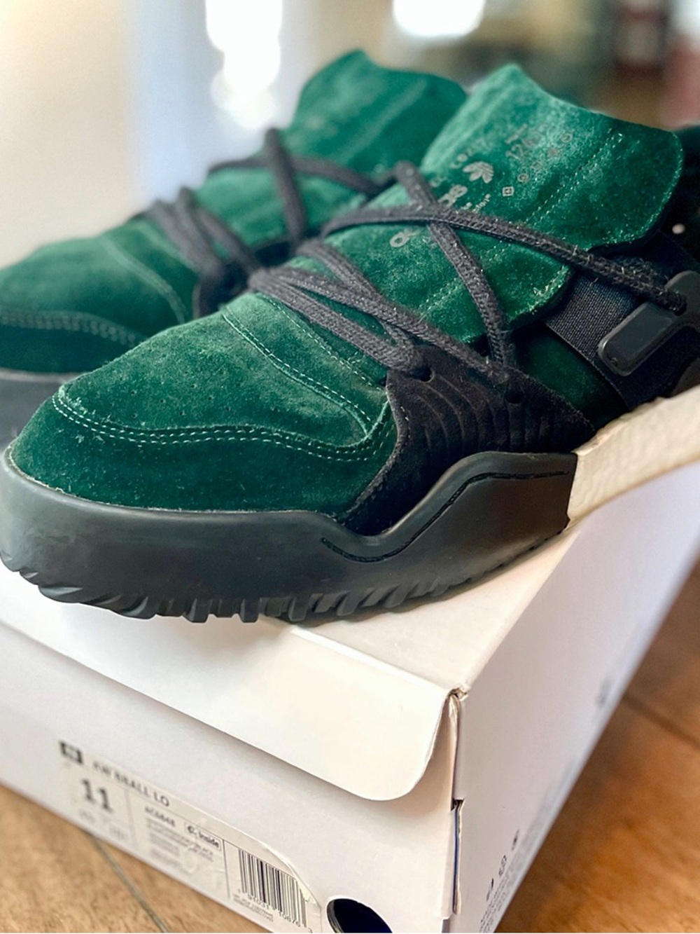 Alexander Wang Men's Emerald Green Suede Sneakers